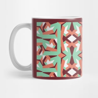 Pink baby blue geometric pattern Mug